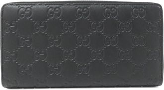 Gucci Black Leather Long Wallet (Bi-Fold) (Pre-Owned)