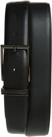 Original Penguin Iron Man Keeper Bonded Leather Belt in Black at Nordstrom Rack, Size 42