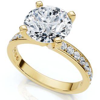 Pompeii3 Certified 2 1/4Ct Cathy Diamond Engagement Ring 14k Gold or Platinum Lab Grown