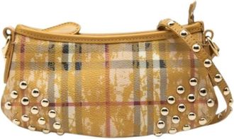Burberry Pre-owned Canterbury Crossbody - Dames - Vintage Schoudertas - Beige - ONE Size - Leer - Vintage