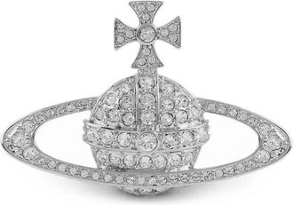 Vivienne Westwood Intricate Planet-Shaped Brooch with Crystal Detailing