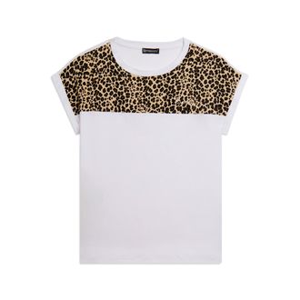 Freddy T-shirt Manica Corta con Dettaglio Animalier sulle Spalle