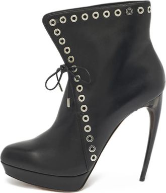 Alexander McQueen Stivaletti con occhielli - Nero
