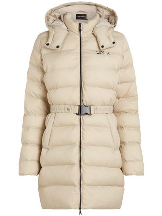 Karl Lagerfeld Signature puffer jacket - Neutrals