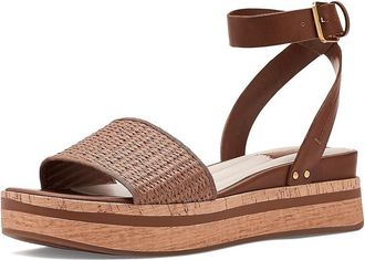 Franco Sarto L-Hava2 Strappy Sandals Womens Dress Sandals Fawn Brown Woven : 6.5 M, Faux Leather