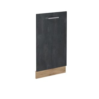 Vicco Panel Frontal Del Lavavajillas R-line, Hormig&oacute;n Negro, 45 Cm Sin Encimera