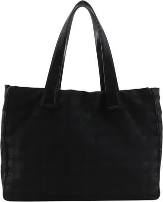 Chanel Black New Travel Line Tote Bag Weekend Bag (Pre-Owned)