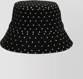 Ruslan Baginskiy crystal bucket hat with rhinestones and polka dot pattern