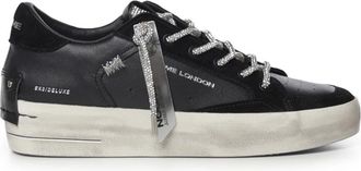 Crime London Sk8 Deluxe Wedge - Dames - Schoenen - Zwart - Maat: 38 EU Leer