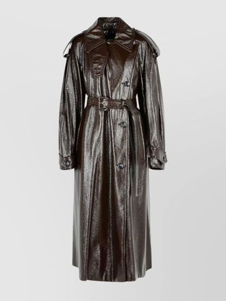Sportmax cotton long trench coat