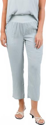 Lola & Sophie Satin Crop Pants In Mineral