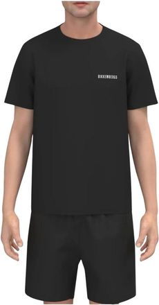 Dirk Bikkembergs T-Shirt a righe verticali - - Tops - Uomo - Nero - L