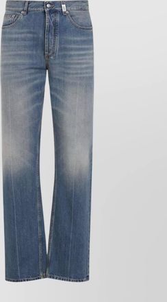 Alexander McQueen straight leg jeans skull detail