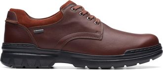 Clarks Rockie Walk Gore-Tex Leather Shoes in Dark Tan Standard Fit Size 6.5