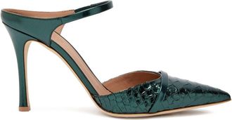 Malone Souliers Womens Uma 90 Leather Mules In Teal/teal