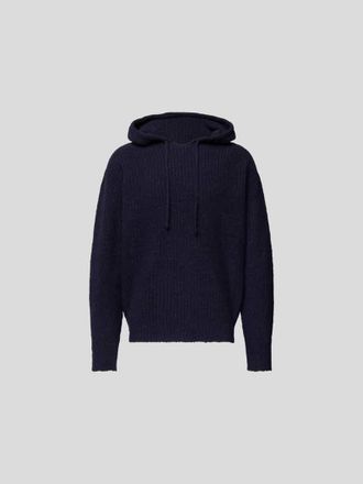 Lardini Hoodie in Strick-Optik in Dunkelblau, Gr&ouml;&szlig;e L
