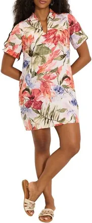 Tommy Bahama Island Bloom Floral Print Shift Dress in Coconut at Nordstrom, Size X-Small