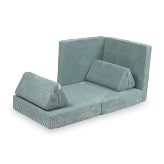 OEM Divano Da Gioco Montessori Standard In Velluto A Coste, Colore Verde Menta Chiaro