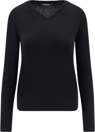 Max Mara Idoneo Wool Sweater - Dames - V-hals truien - Zwart - M - Wol - Truien & Vesten