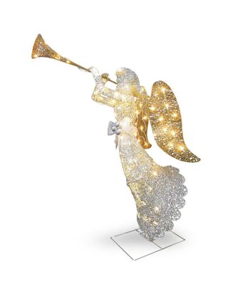 National Tree Company Indoor/Outdoor 4Ft Angel Decoration With Clear Lights