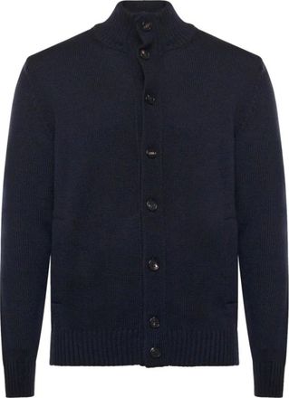 Zanone Chioto Cardigan - Heren - Truien - Blauw - Maat: 2XL Wol