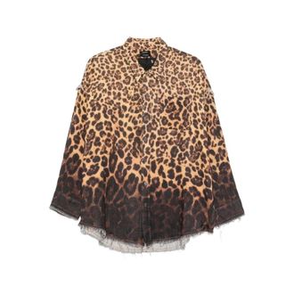 R13 Camicia Brole Wr075 R920B - - Blouses & Shirts - Donna - Marrone - M