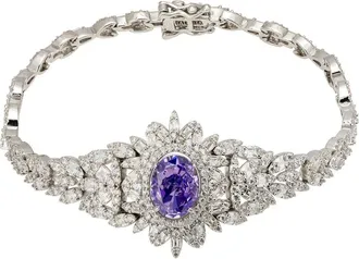 Latelita London Arabesque Splendor Bracelet Lilac Amethyst Silver