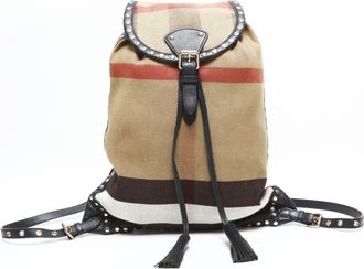 Burberry Beige Canvas Backpack (Pre-Owned)