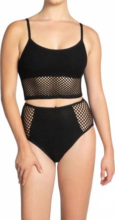 Robin Piccone Pua High-Waist Bikini Bottom In Black