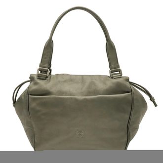 Loewe Khaki Metallic Leather Shoulder Bag Tote Bag (Pre-Owned)
