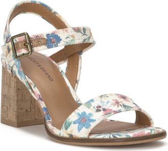 Lucky Brand Hallia Ankle Strap Sandal in Pastel Multi at Nordstrom Rack, Size 9.5