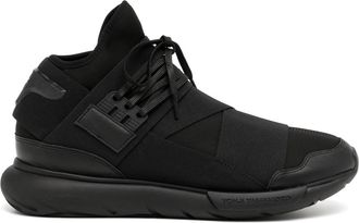 Yohji Yamamoto Qasa High Triple Black sneakers - unisex - Calf Leather/other fibers/Rubber - 4.5