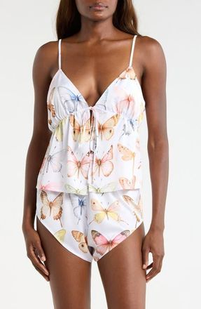 Kilo Brava Print Camisole & Shorts Set in Pastel Wings at Nordstrom, Size 3X-Large