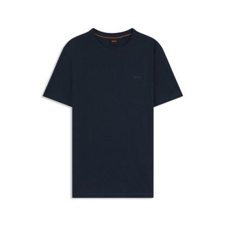 BOSS Slub-cotton T-shirt with logo detail