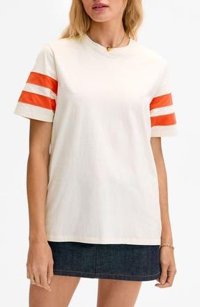 Clare Vivier Original Varsity T-Shirt in Cream at Nordstrom Rack, Size Xx-Large