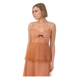 Kocca Sleeveless Tops, female, Brown, Size: XS Party Ready Slim Strapped Top