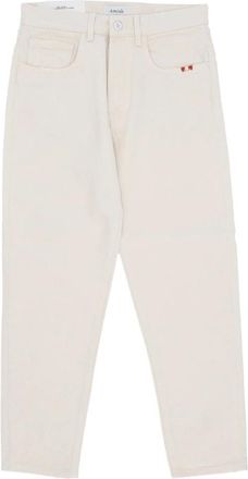 Amish Slim Fit Witte Heren Jeans - Heren - Regular Fit Jeans - Wit - W36 - Katoen - Jeans
