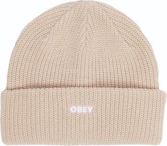 Obey Gebreide Beanie - unisex - Hoeden - Beige - ONE Size - Accessoires