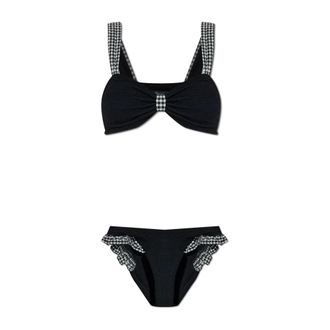 Hunza G Dames, Badkleding, Zwart, Maat: ONE Size Tweed