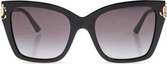 Jimmy Choo London Cat-eye zonnebril - Dames - Zonnebrillen - Zwart - 54 MM - Accessoires
