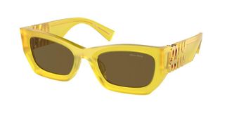 Miu Miu MU09WS 17L01T Womens Sunglasses Yellow Size 53