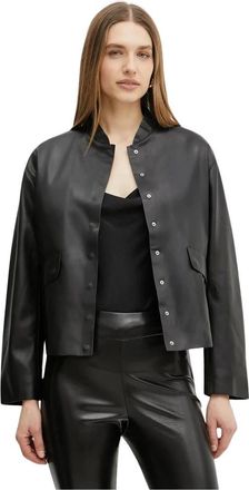 Fracomina Loose Fit Jacket - Dames - Zomerjassen - Zwart - S - Polyester - Jassen