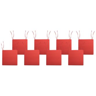 Beliani Conjunto De 8 Cojines De Asiento Para Sillas De Jard&iacute;n De Tela De Poli&eacute;ster Resistente A Los Rayos Uv Rojo Sassari