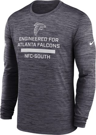 Nike Atlanta Falcons Sideline Team Issue Velocity Nike Mens Dri-FIT NFL Long-Sleeve T-Shirt in Black | 02EQ00A96-QVX