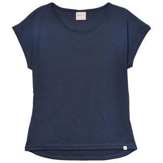 Engel Shirt &uuml;berschnittene Schulter Merinoshirt f&uuml;r Damen | blau
