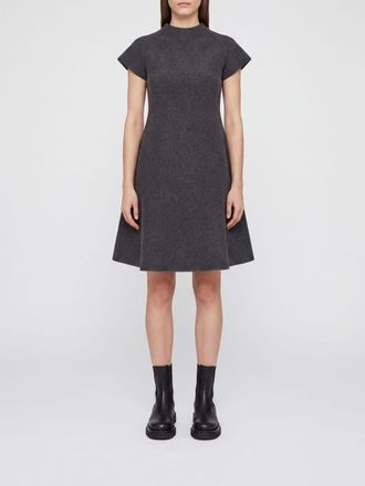 Jil Sander Mini abito A-line a maniche corte in pura lana vergine