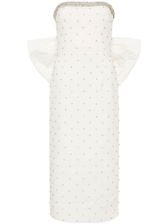 Rebecca Vallance Abito midi Alpine con fiocco - Bianco