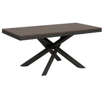 Itamoby Mesa extensible 90x180/284 cm efecto madera nogal, hierro