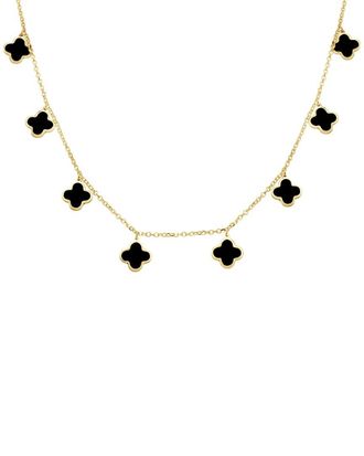 Italian Gold, Inc 14K Onyx Station Necklace