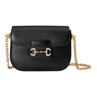 Gucci Tassen, Dames, Zwart, ONE Size, Leer, Horsebit 1955 Mini Tas